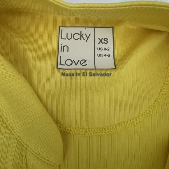 LUCKY IN LOVE WOMEN'S Chill Play Tank GOLF TENNIS PICKLEBALL Zest Yellow - Picture 6 of 9